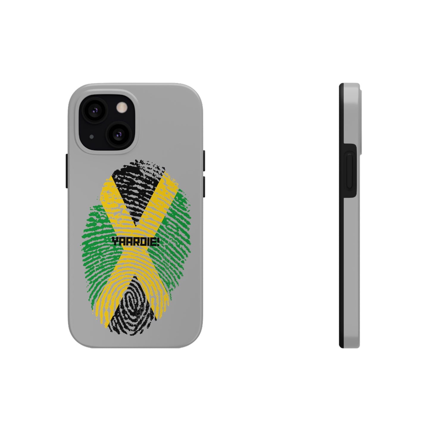 Jamaican flag fingerprint design Tough Phone Cases