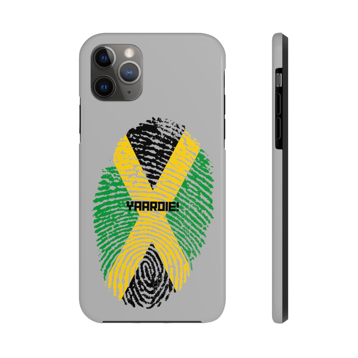 Jamaican flag fingerprint design Tough Phone Cases