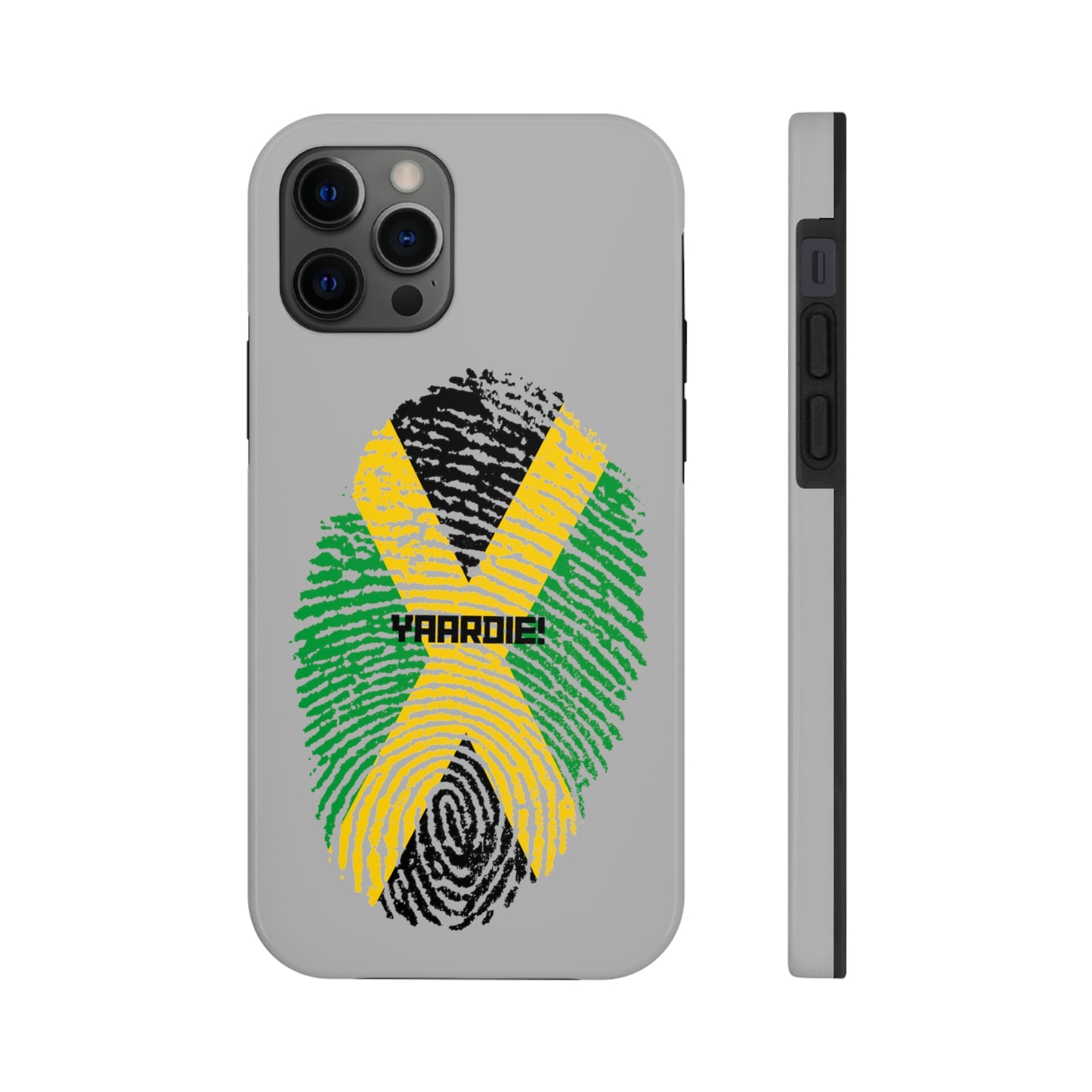 Jamaican flag fingerprint design Tough Phone Cases