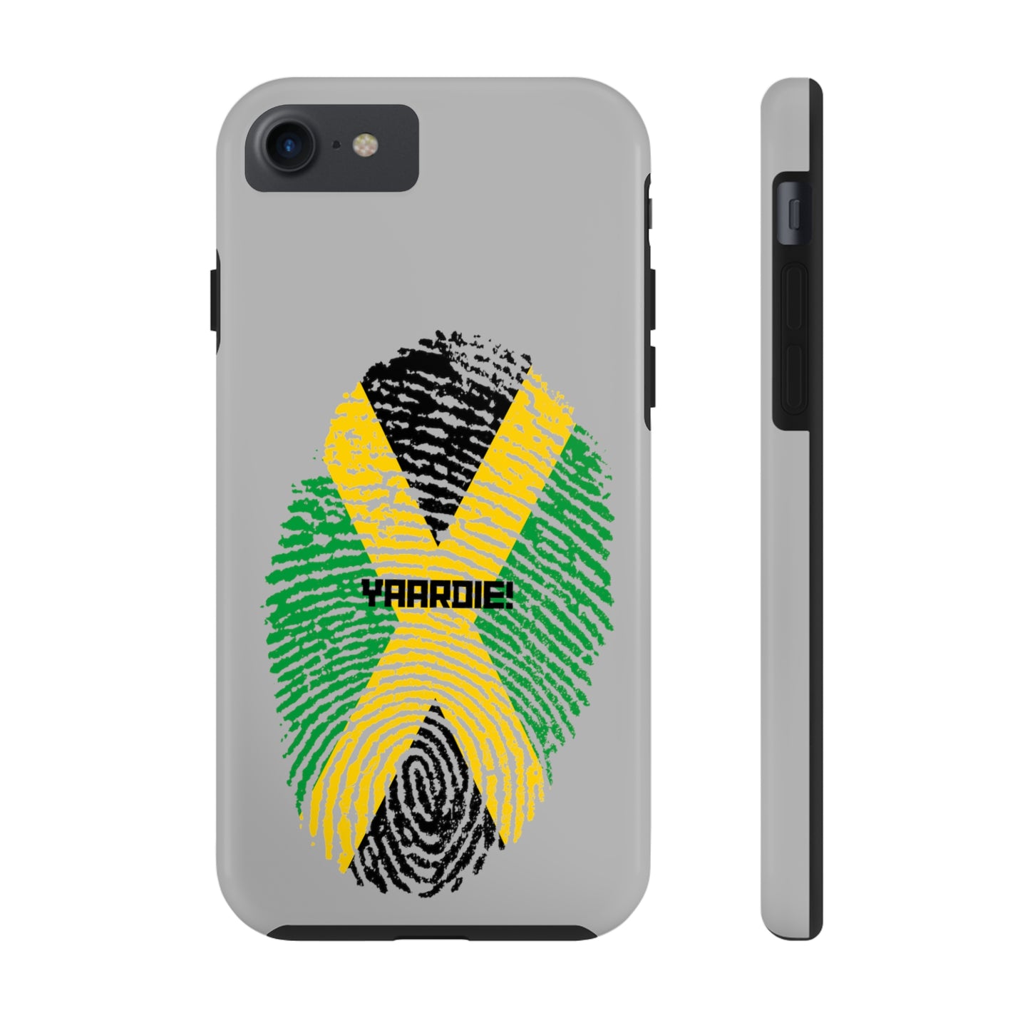 Jamaican flag fingerprint design Tough Phone Cases