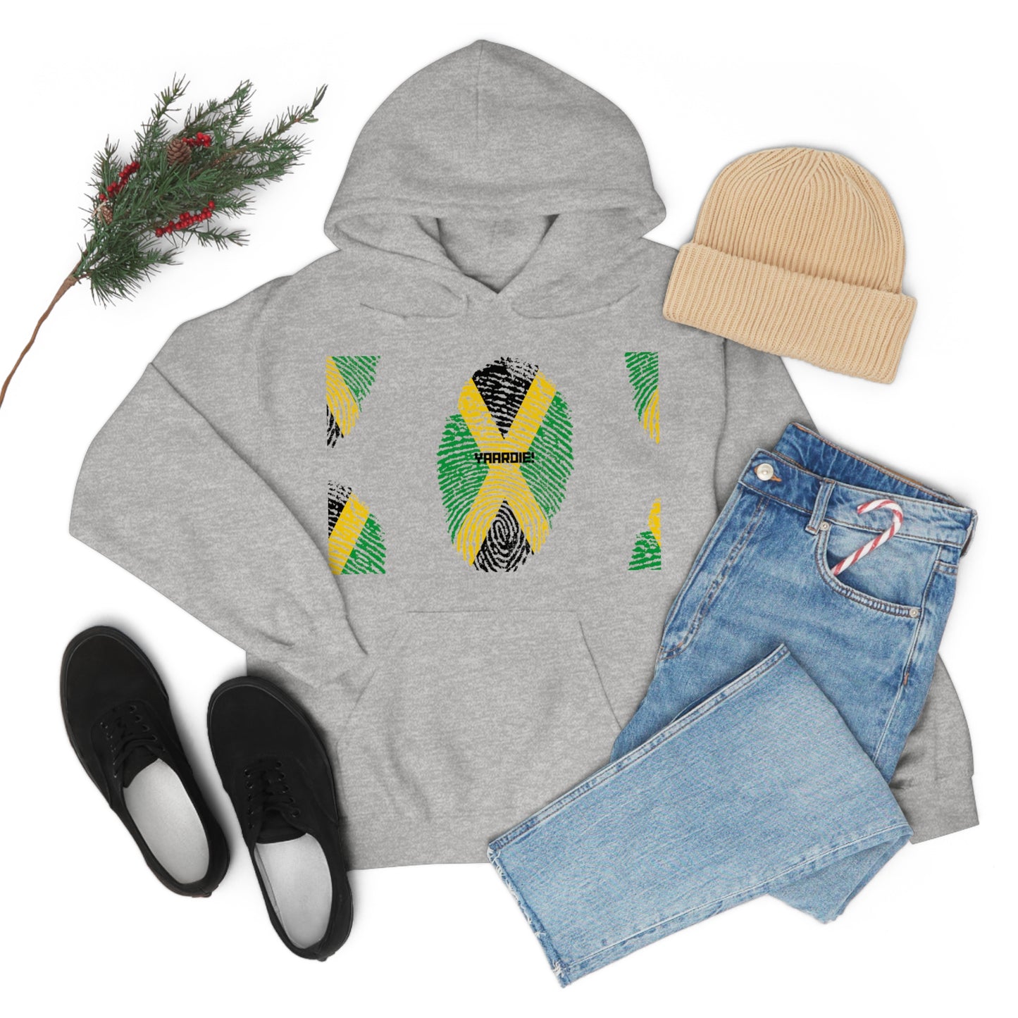 Jamaican color design Unisex Heavy Blend Hooded Sweatshirt