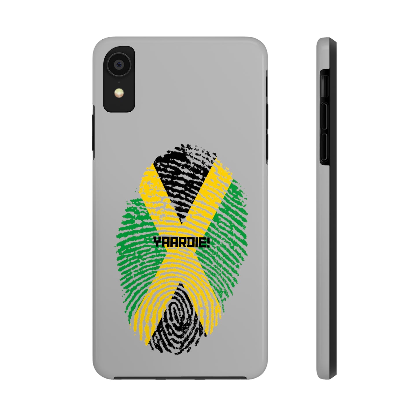 Jamaican flag fingerprint design Tough Phone Cases