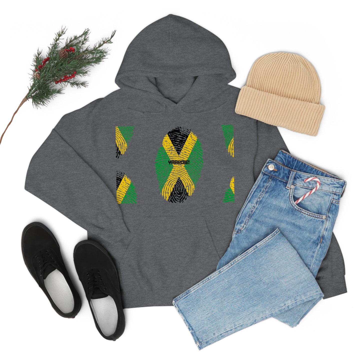 Jamaican color design Unisex Heavy Blend Hooded Sweatshirt