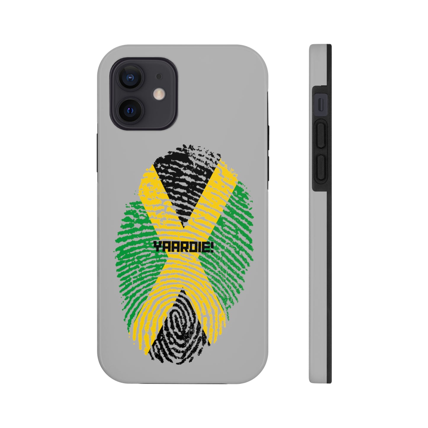 Jamaican flag fingerprint design Tough Phone Cases