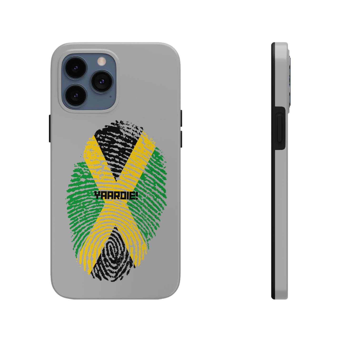 Jamaican flag fingerprint design Tough Phone Cases