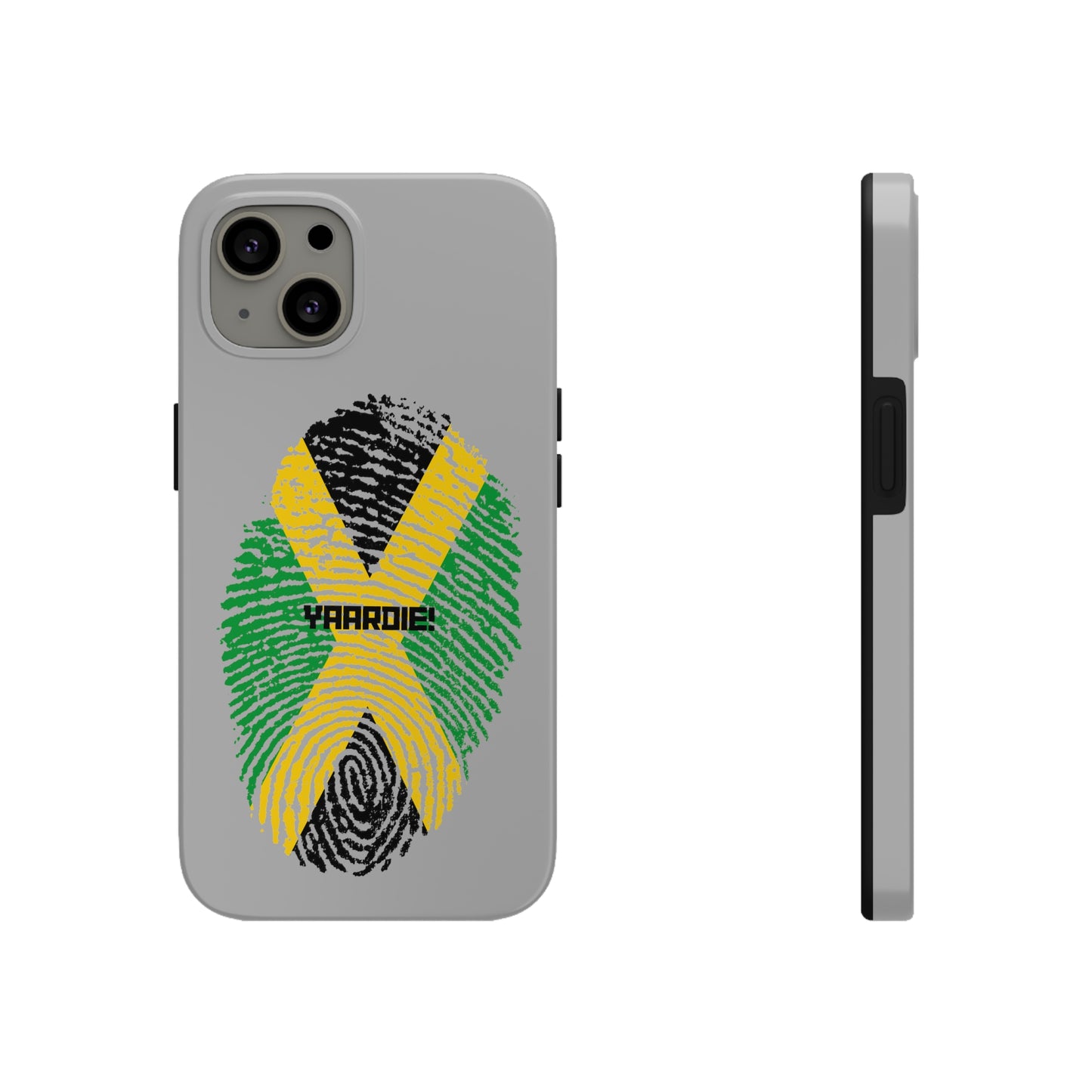 Jamaican flag fingerprint design Tough Phone Cases