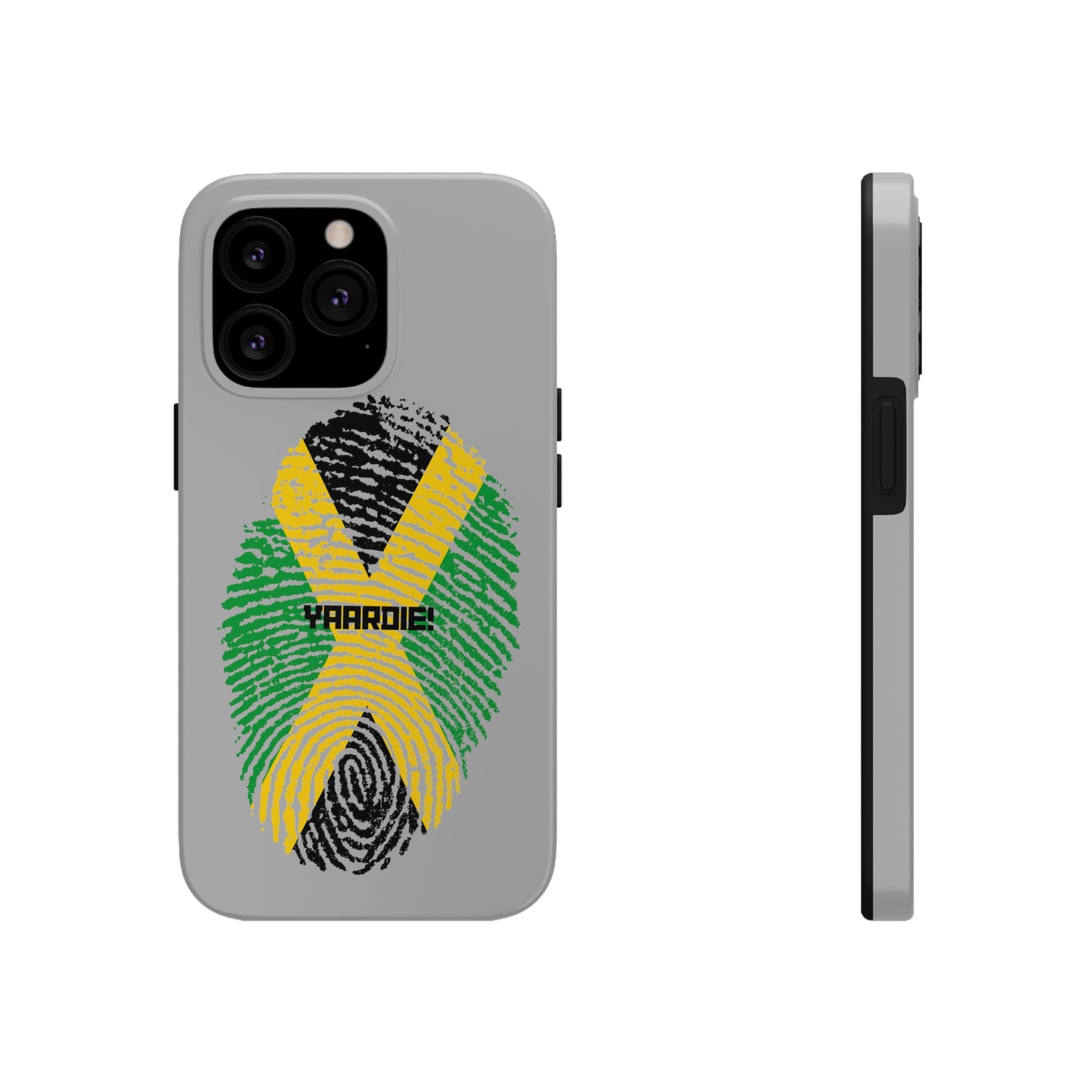 Jamaican flag fingerprint design Tough Phone Cases