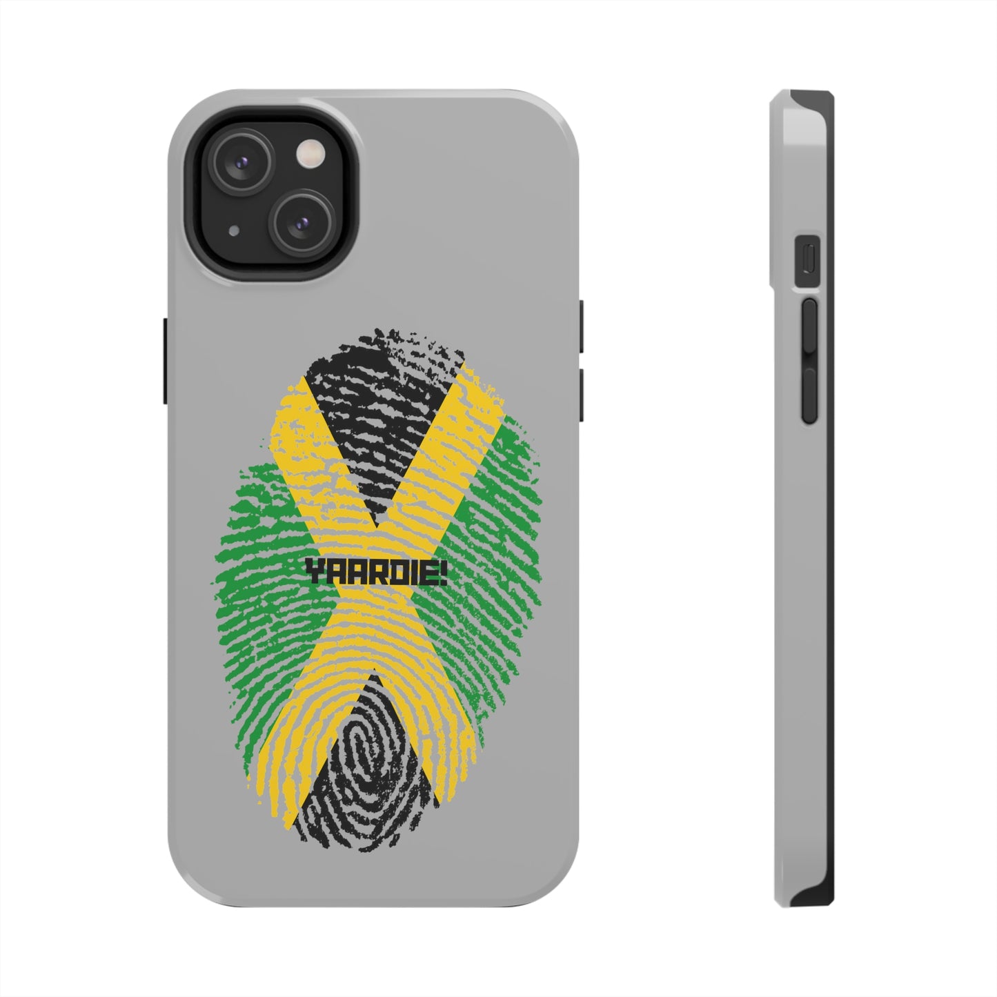 Jamaican flag fingerprint design Tough Phone Cases