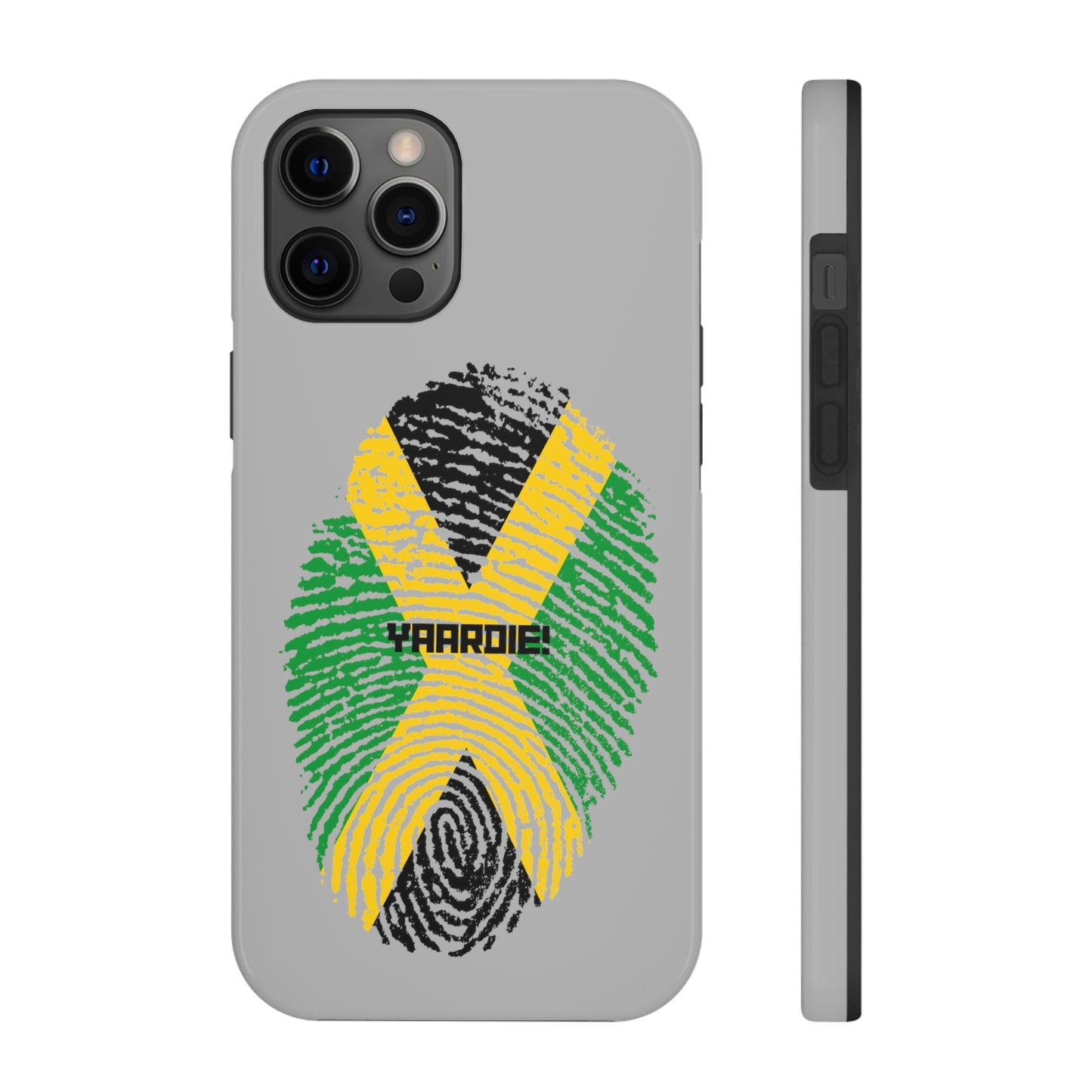 Jamaican flag fingerprint design Tough Phone Cases