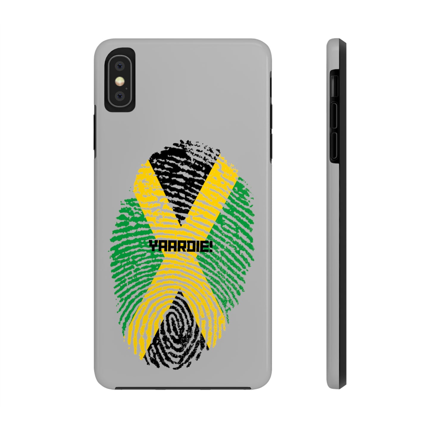 Jamaican flag fingerprint design Tough Phone Cases