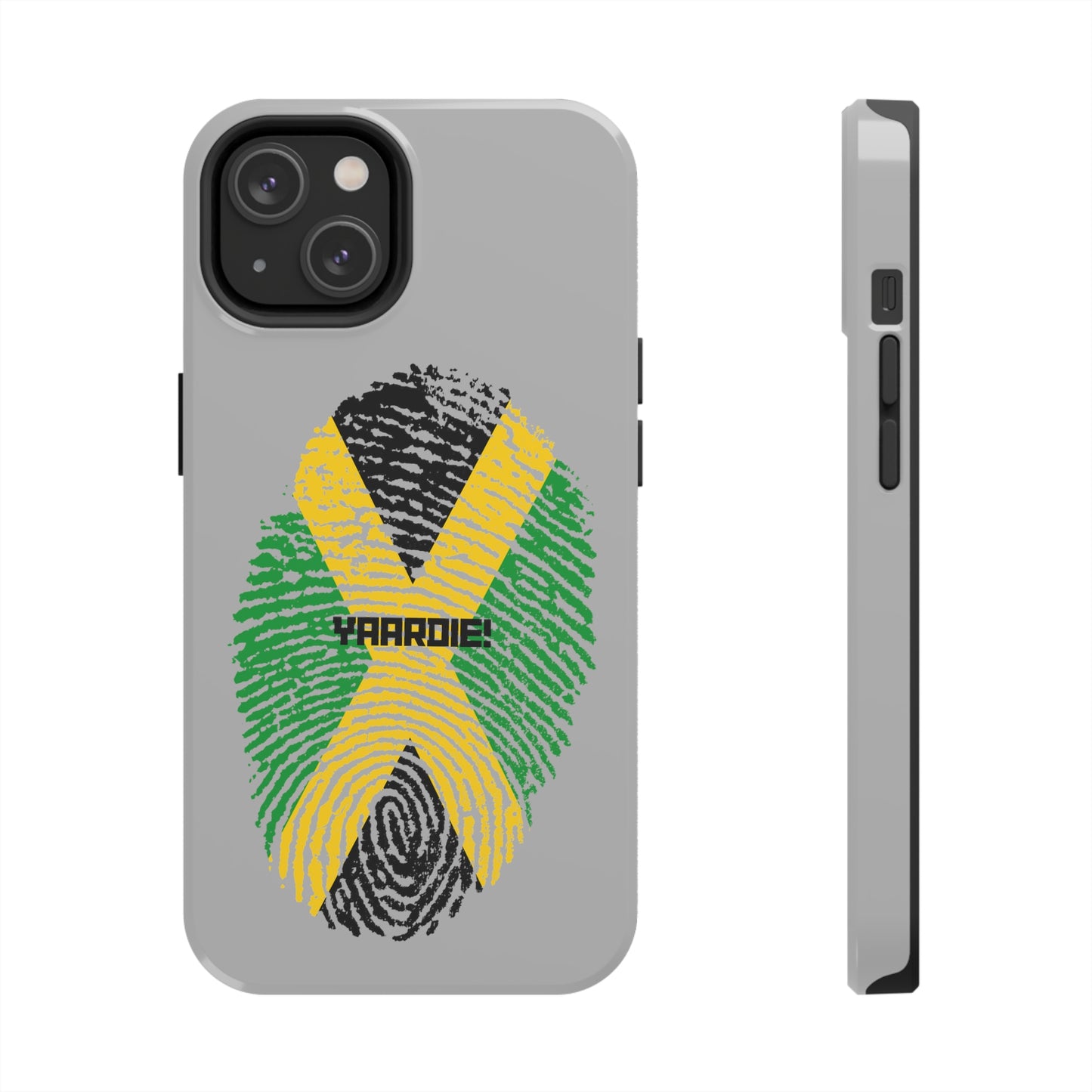 Jamaican flag fingerprint design Tough Phone Cases