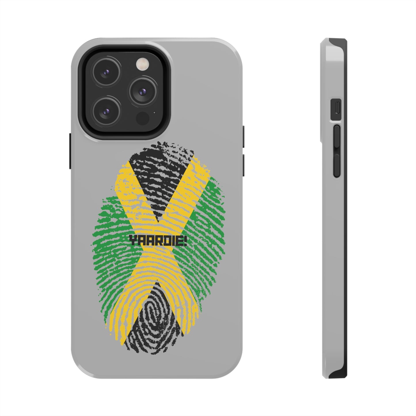 Jamaican flag fingerprint design Tough Phone Cases