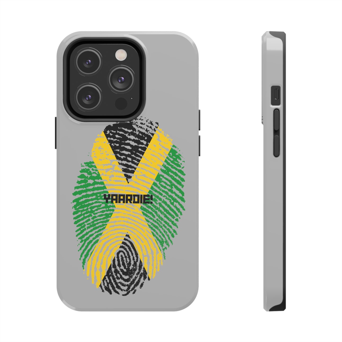 Jamaican flag fingerprint design Tough Phone Cases