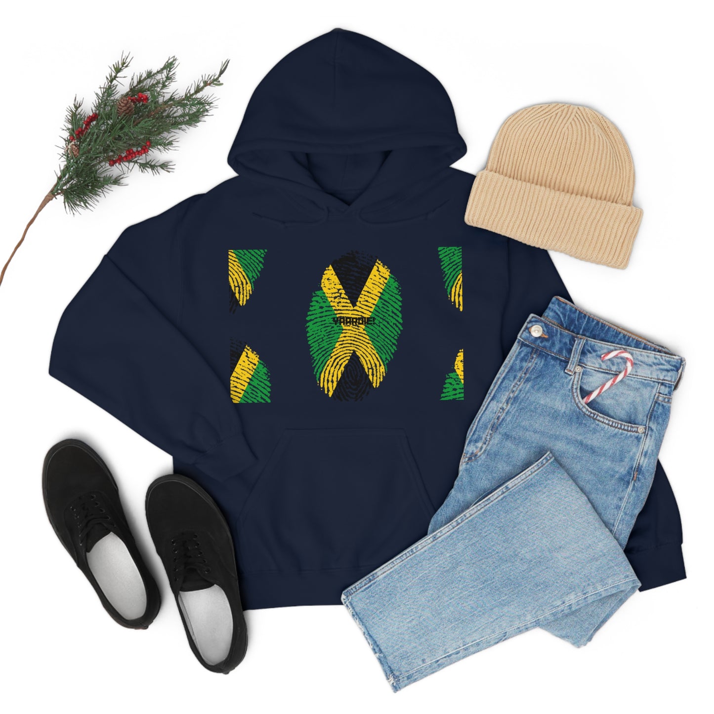 Jamaican color design Unisex Heavy Blend Hooded Sweatshirt